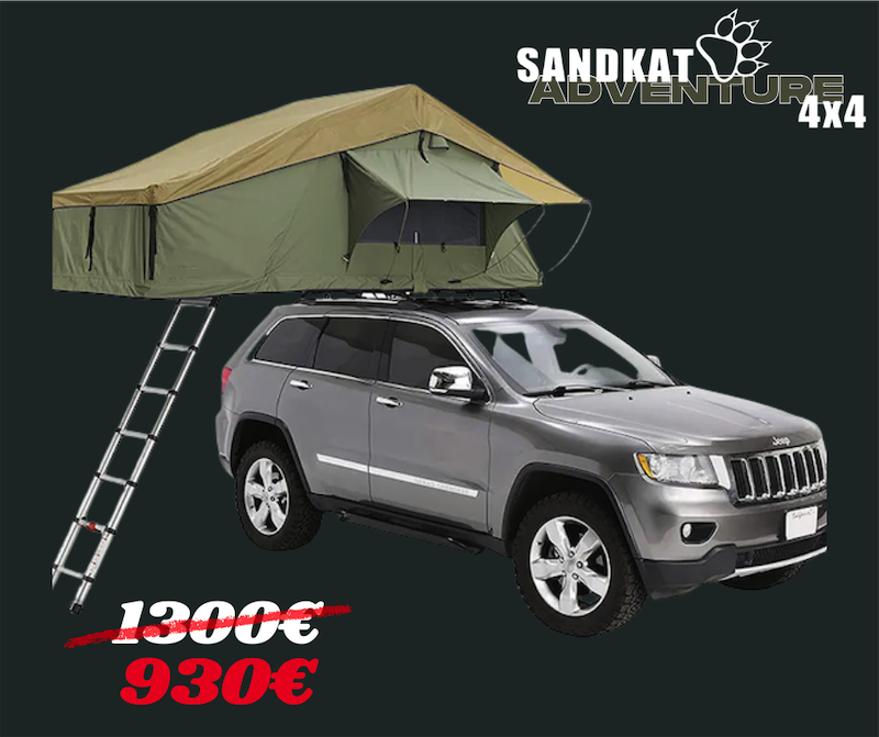 Sandkat4x4 - SKYDOME - Tente de toit portefeuille 160x240 - 3-4 personnes